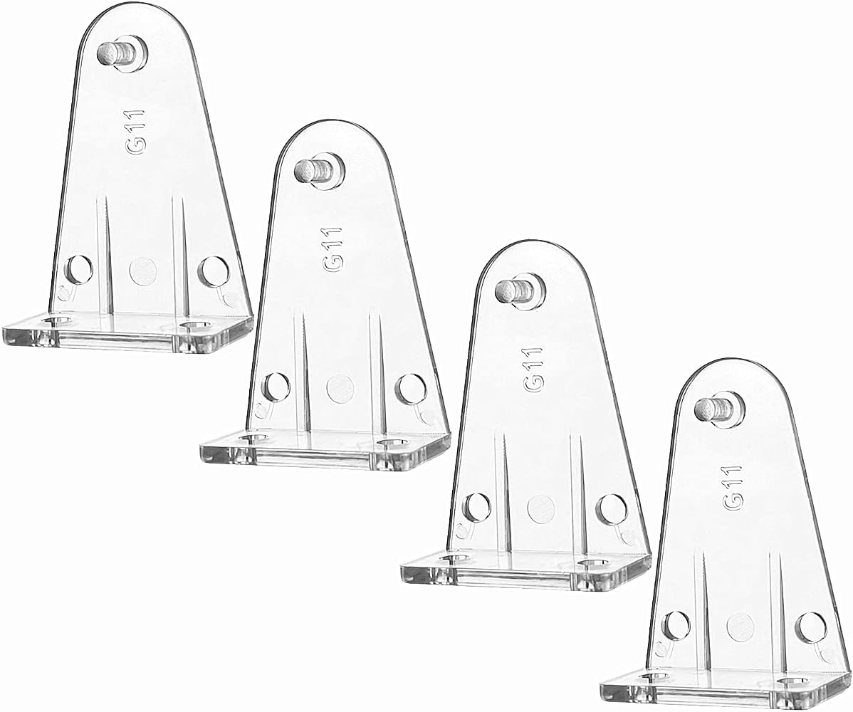 4PCS Clear Hold Down Brackets, Bottom Rail Hold Clips, High Profile Blinds gallery