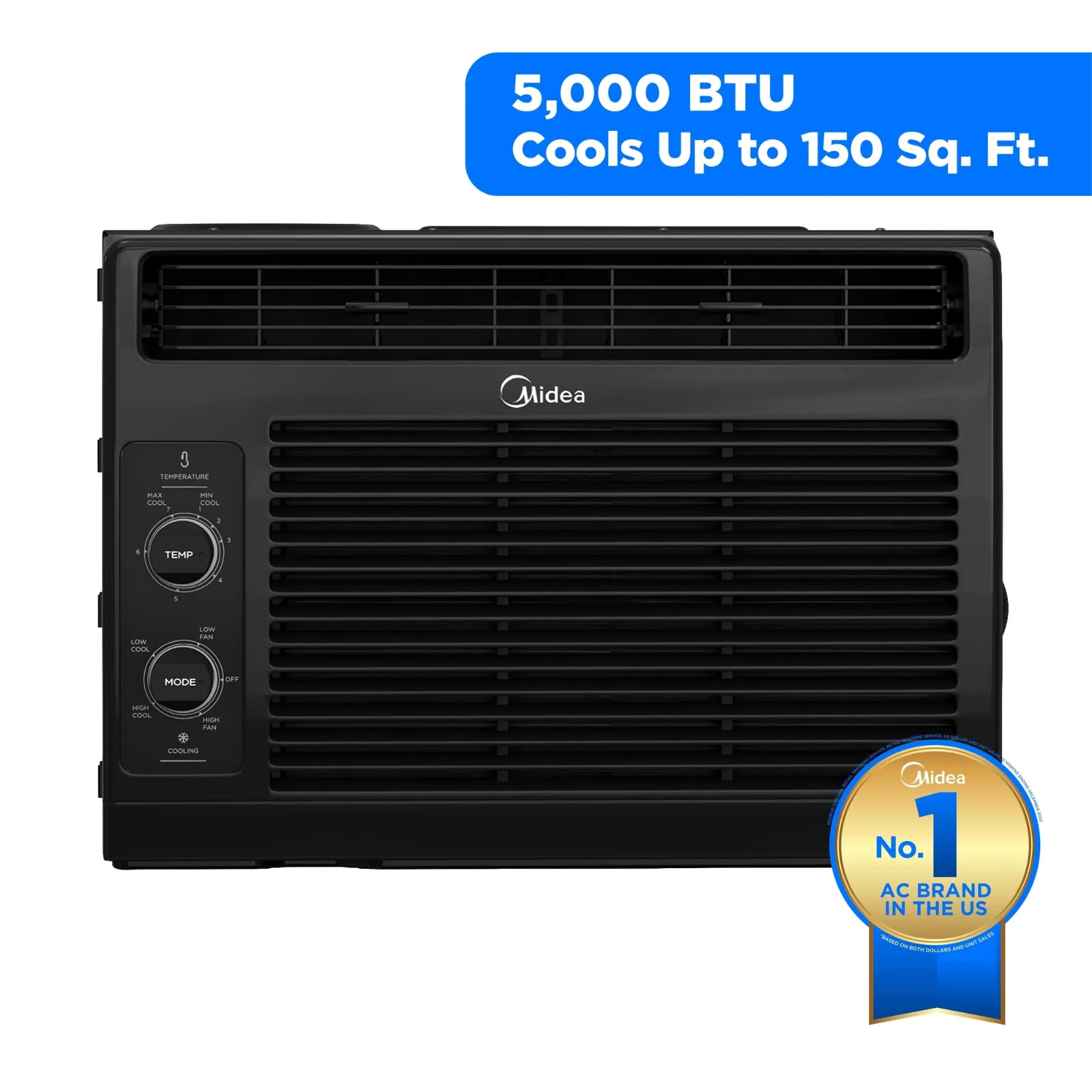 Midea 5,000 BTU Room Window Air Conditioner Mechanical Control AC Black New gallery