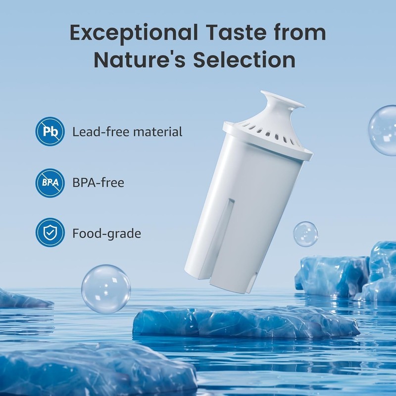 AQUA CREST Replacement for Brita® Water Filter, Pitchers and Dispensers,Classic gallery