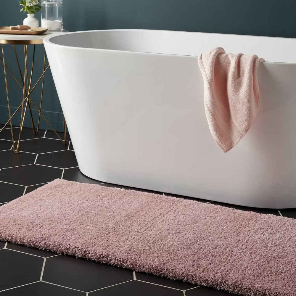 24"x60" Spa Plush Bath Rug Mauve - Threshold gallery