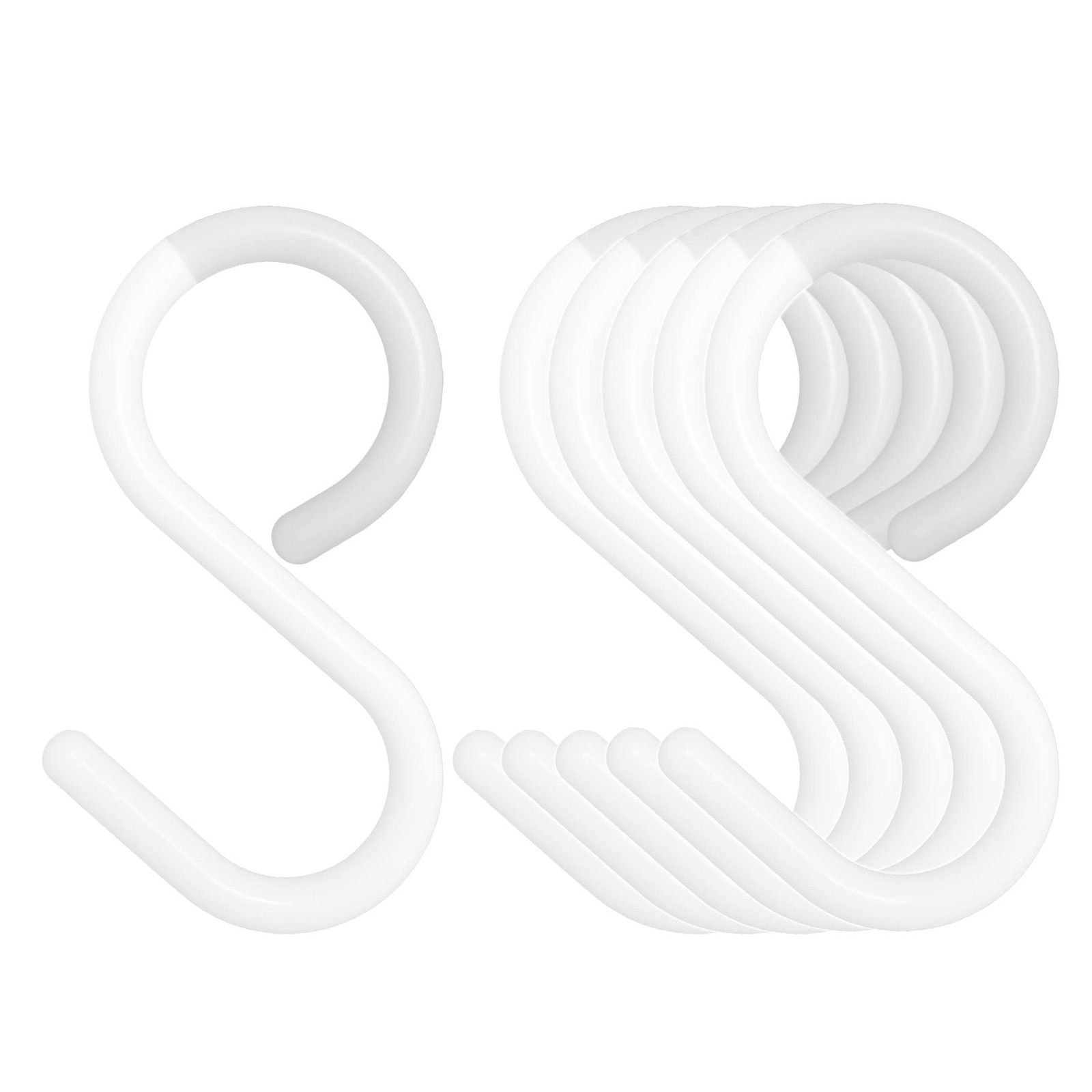 Mt.Jun 6-Pack Secure & Quiet Plastic S Large (3.5inch), White - 6 Count gallery