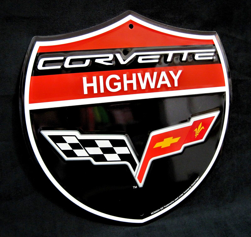 CORVETTE Highway Shield -*US MADE* Embossed Sign -Man Cave Garage Bar Wall Decor gallery