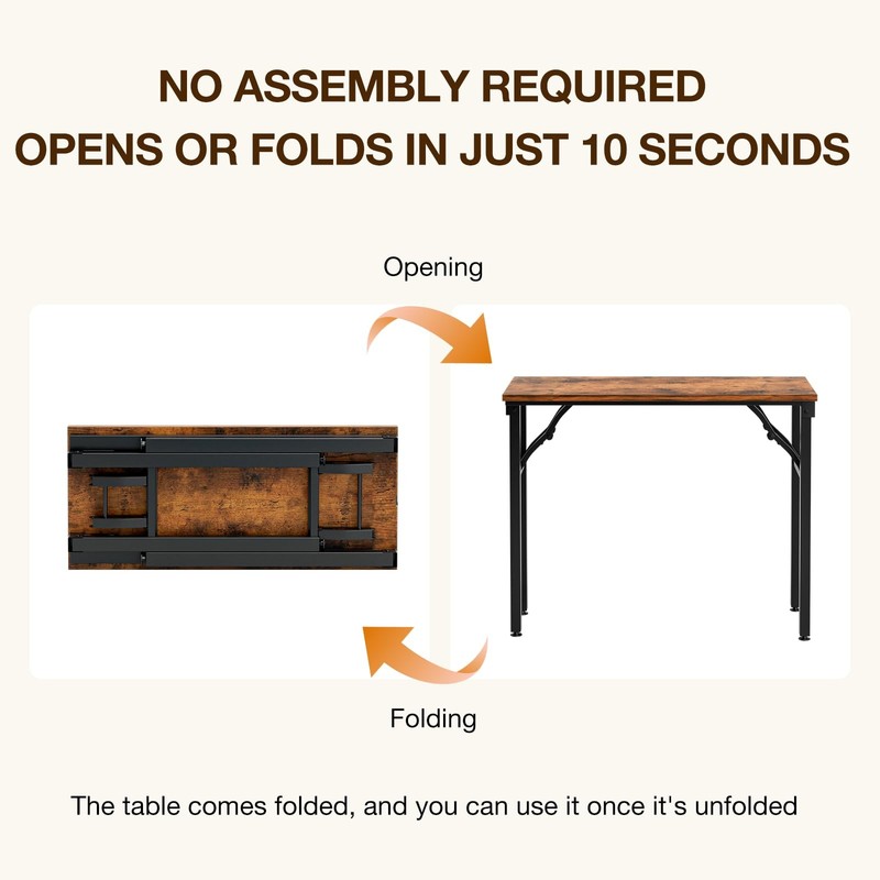 TEMI Small Computer Desk Folding Table - 35.8 Foldable Office Desk, No gallery