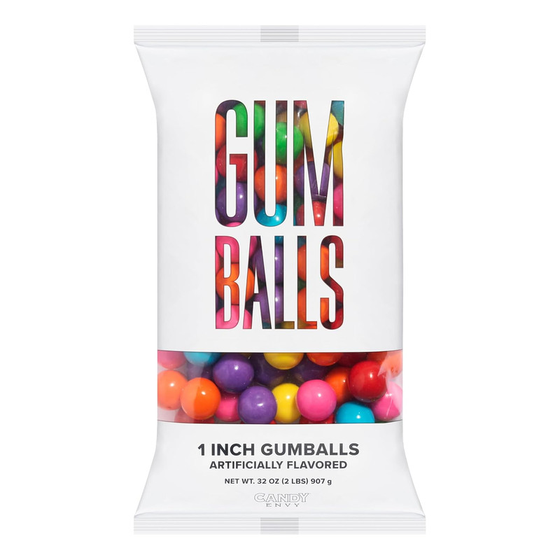 Assorted 1 Inch Gumballs - 2Lb Bag - Approximately 113 Gumballs per Bag gallery