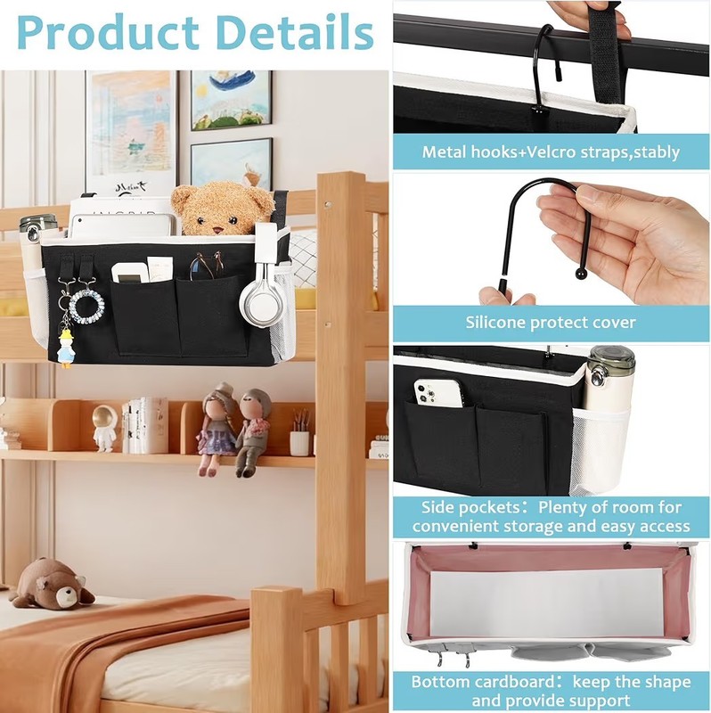 Bedside Caddy/Bedside Storage Bag Hanging Organizer for Bunk and Hospital... gallery