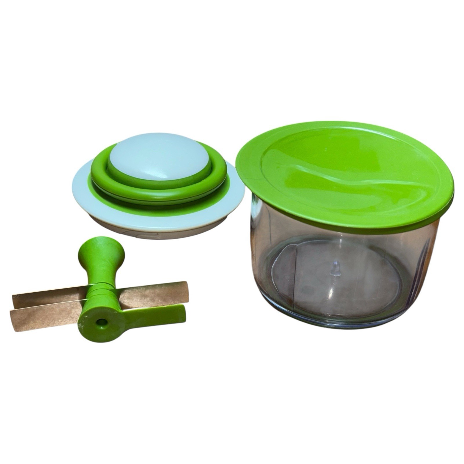 VeggiChop Hand Powered food processor w storage lid Chefn Salsa Guacamole hummus gallery