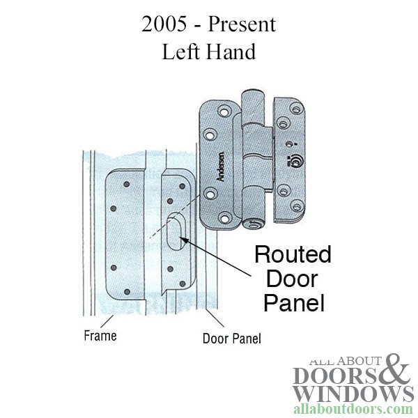 Andersen Patio Hinge Left Hand 2005-Present Brassy Gold Tone Single Patio Hinge gallery