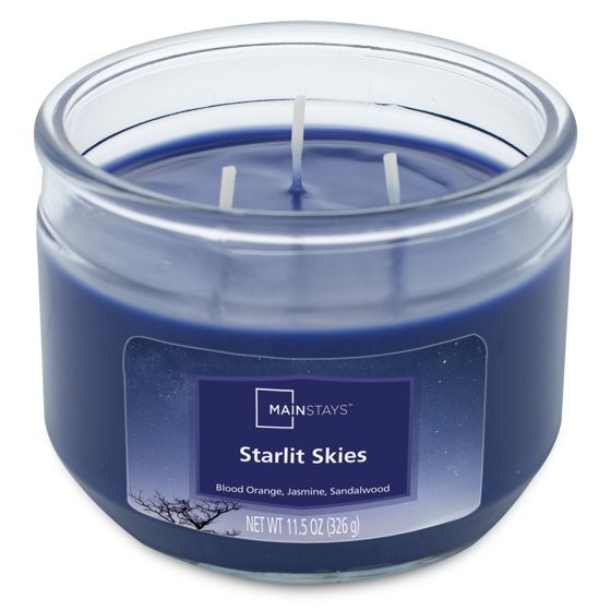 New (3 pack) Mainstays Starlit Skies Scented 3 Wick Candle, 11.5 oz. gallery