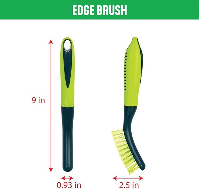 5Pcs Scrub Brush Set Long Handle Cleaning Brushes with Bristles and Comfort Grip gallery