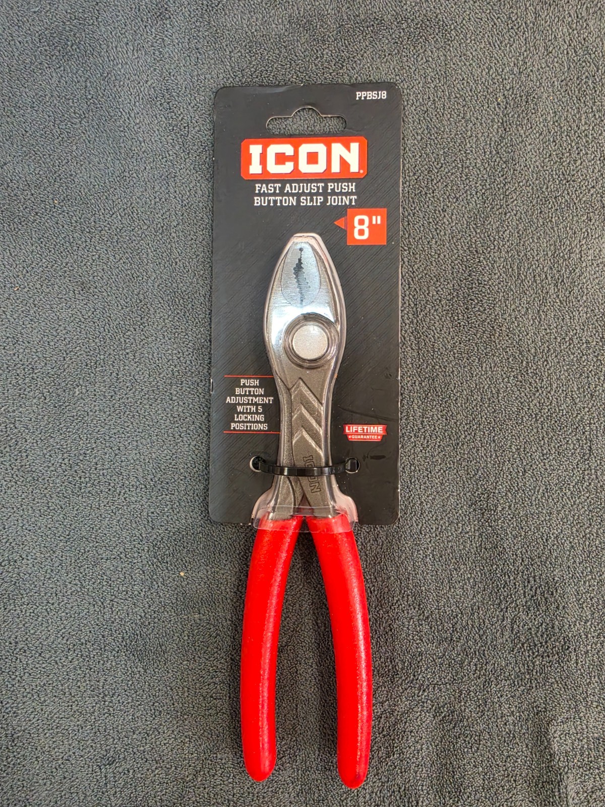 ICON 8 in. Fast-Adjust Push-Button Slip-Joint Pliers PPBSJ8 ~ 70310 gallery