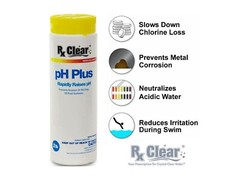 Rx Clear pH Plus Increaser Granular Soda Ash Chemical For Swimming Pool – 2 lbs
