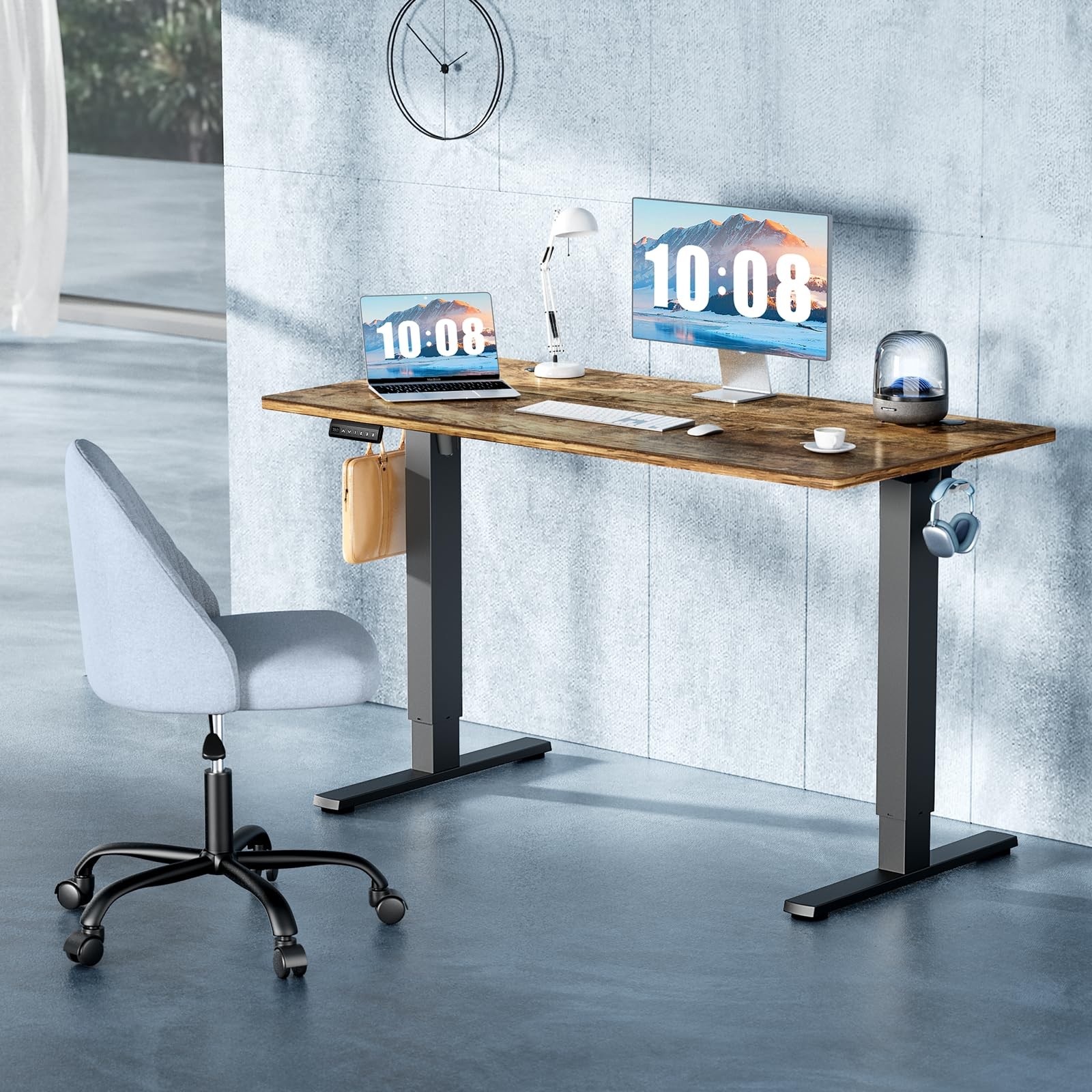 DUMOS 40 Inch Electric Standing Desk Height Adjustable, Sit to Stand Up Compu... gallery