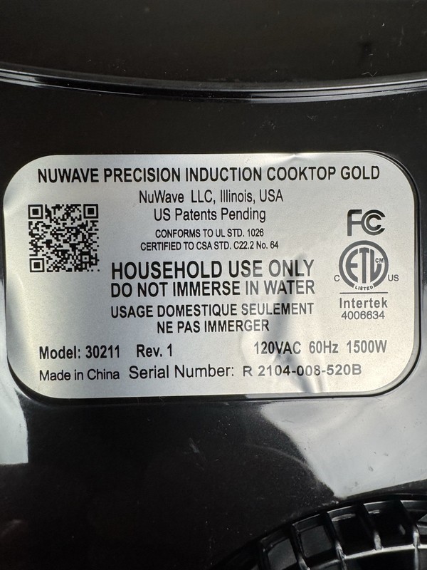Nuwave Precision Induction Cooktop Gold Portable 1,500 Watts Model 30211 Tested gallery