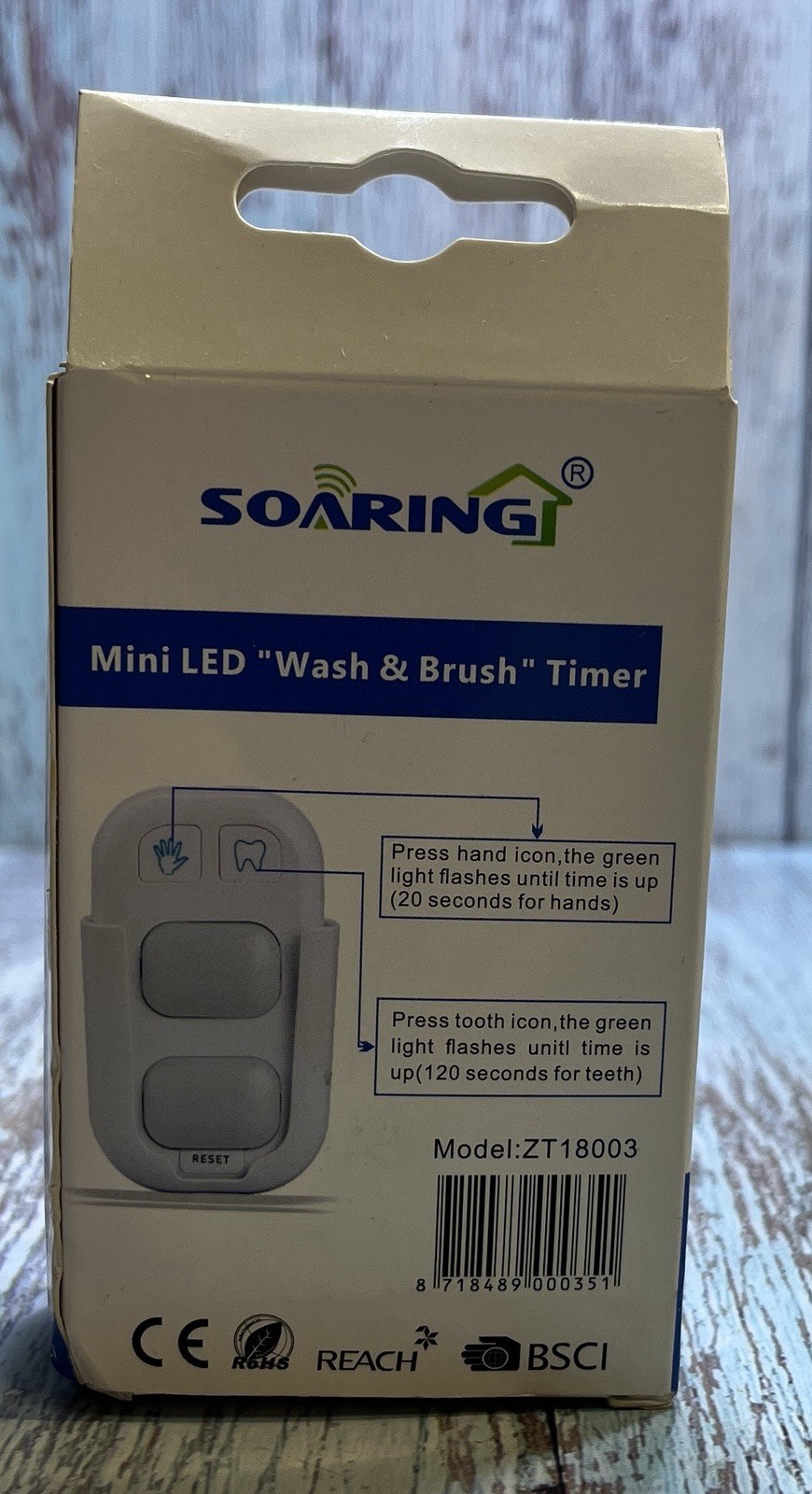 SOARING Wireless Battery Powered Timer for Kids - 2 Min Brush, 20 Sec Hand Wash gallery