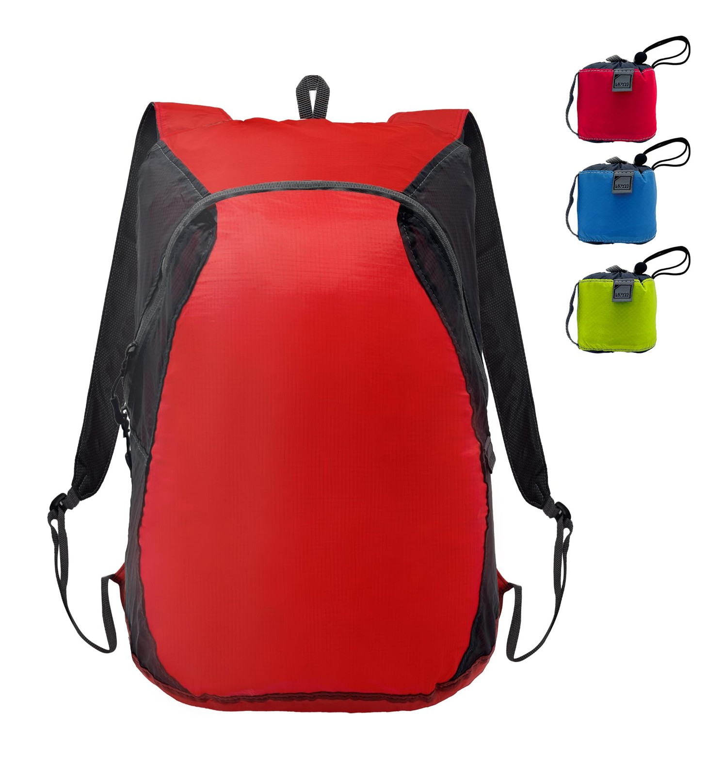 's Packable Daypack, Hiking Camping Backpack, Ditty Bag, Red/, Size