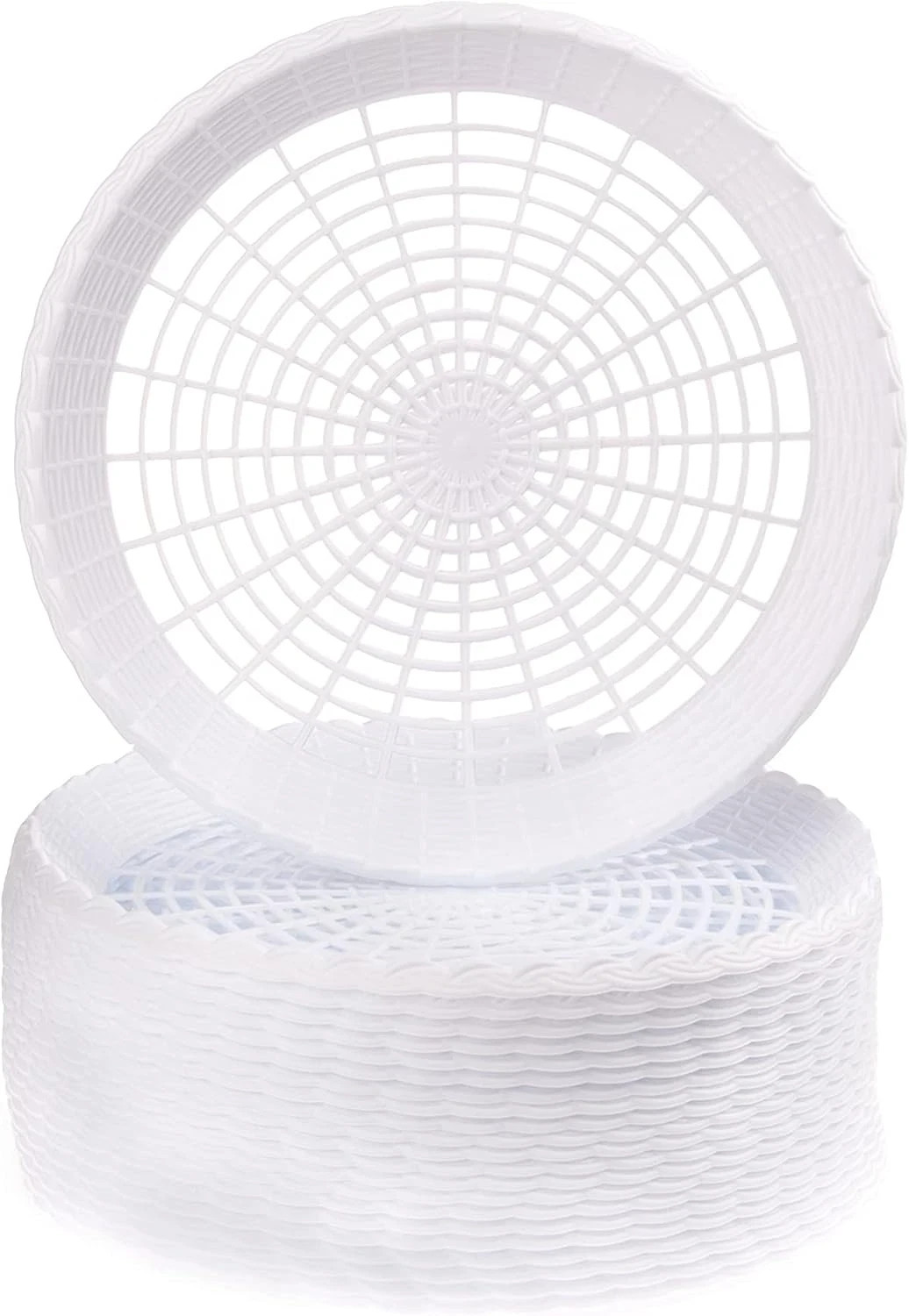 24 Pack Reusable Plastic Paper Plate Holders Heavy Duty Woven Paper Plate Holder gallery