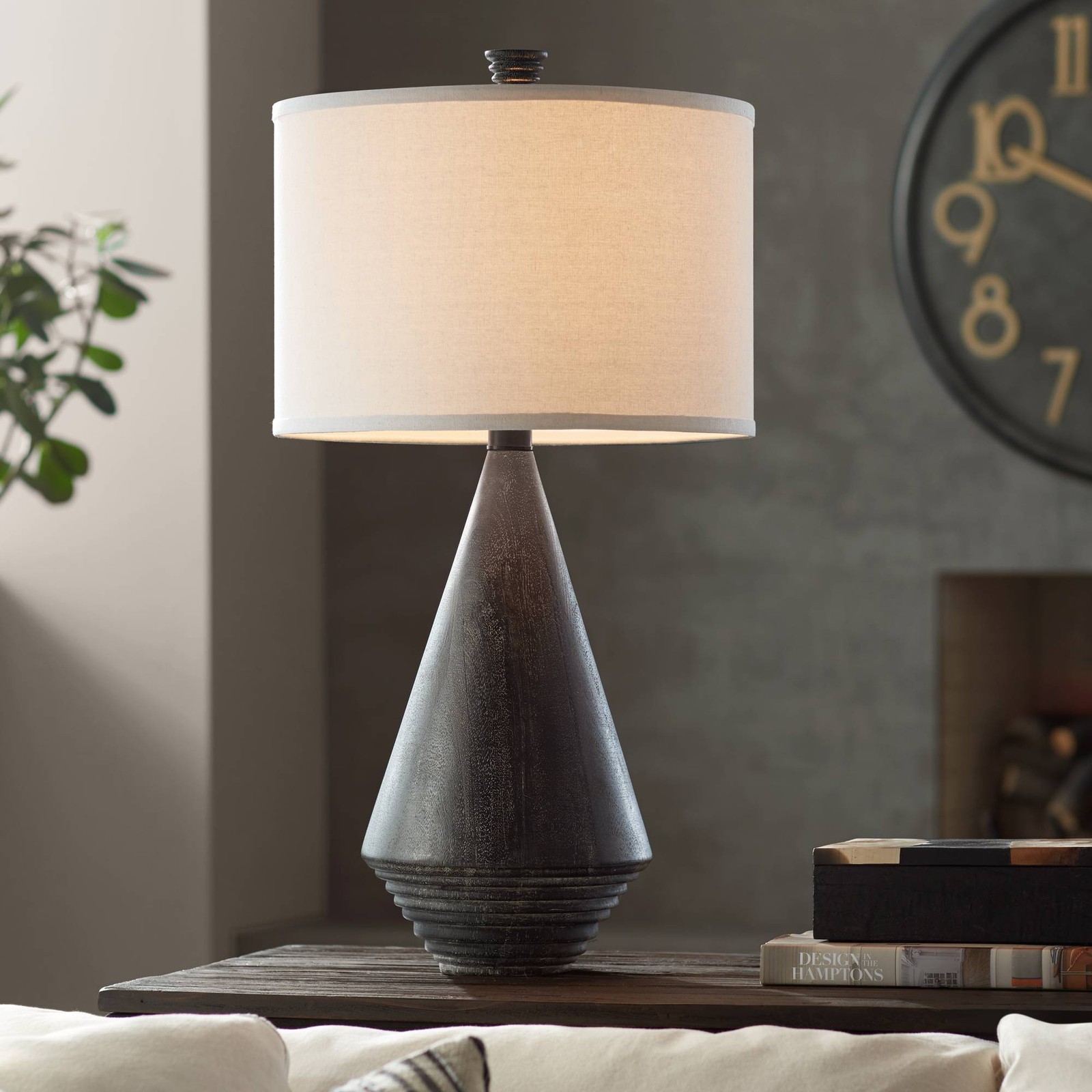 360 Lighting Adelis 31" High Textured Black Modern Pyramid Table Lamp gallery