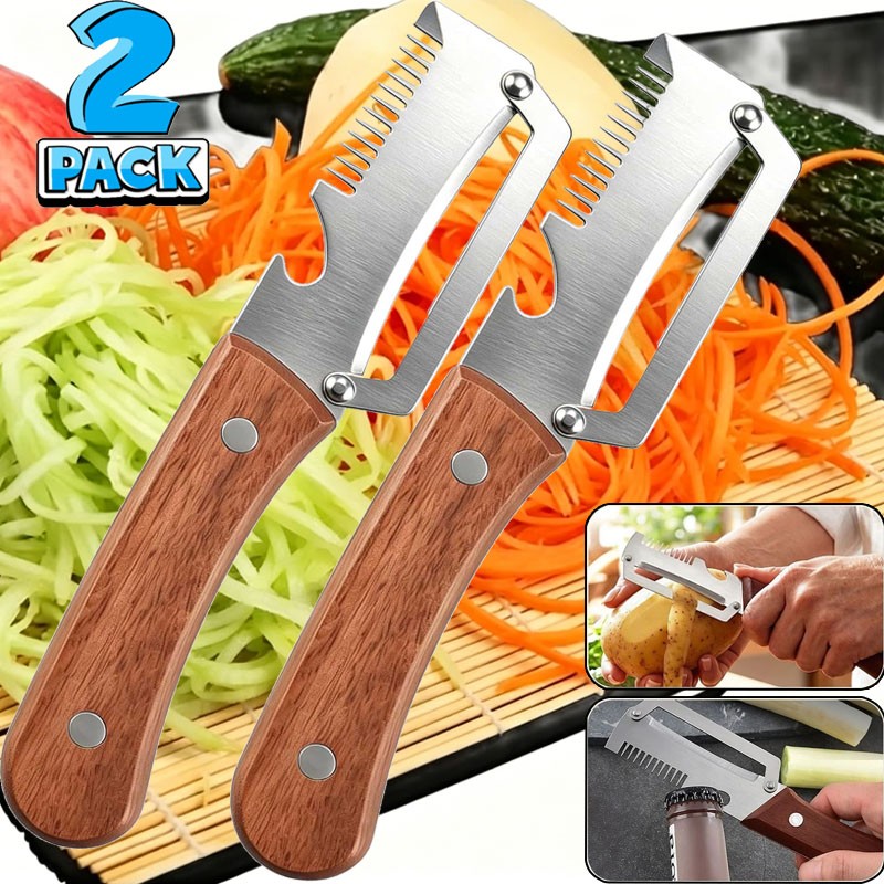 2PCS 3 in 1 Multi-Functional Vegetable Peeler for Kitchen Stainless Steel Peeler gallery
