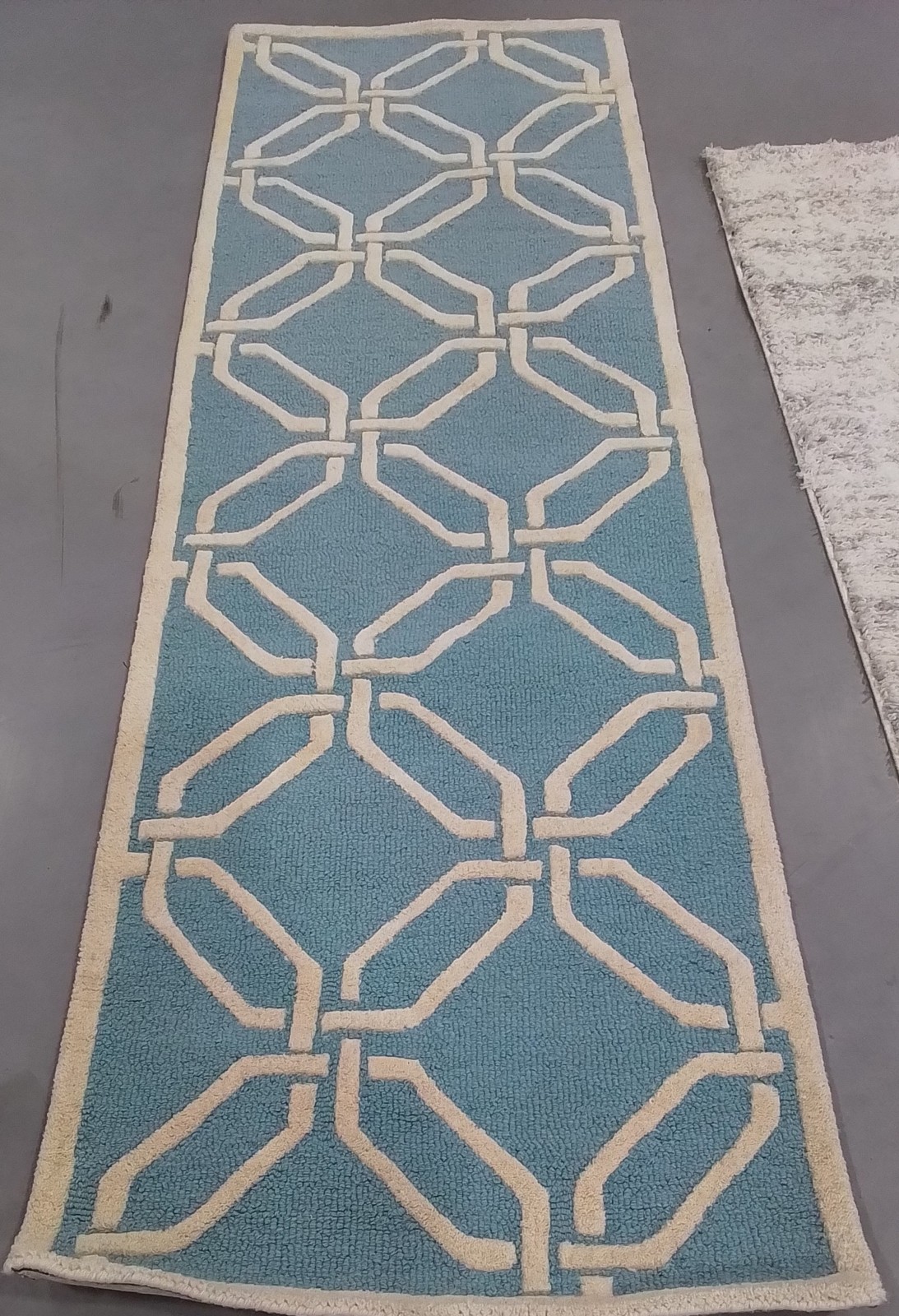 LTBLUE / IVORY 2'-6" x 8'-0" Back Stain Rug, Reduced Price 3172810742 CAM311E-28 gallery