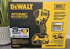 DEWALT ATOMIC 20V 1/4″ IMPACT DRIVER KIT W/ BAG, 5Ah BATTERY & CHARGER DCF850P1