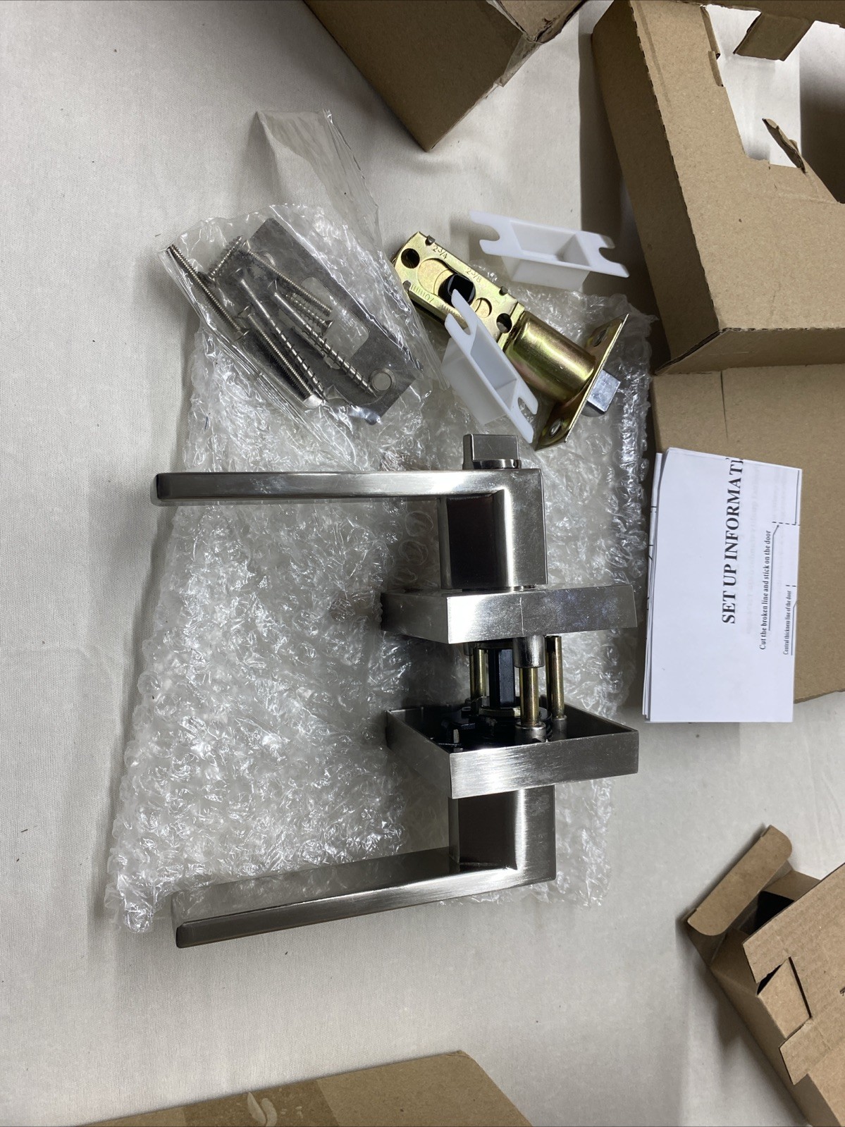 Door Handle Lock Adjustable Backset Stainless Steel QB/T2474-2000 gallery