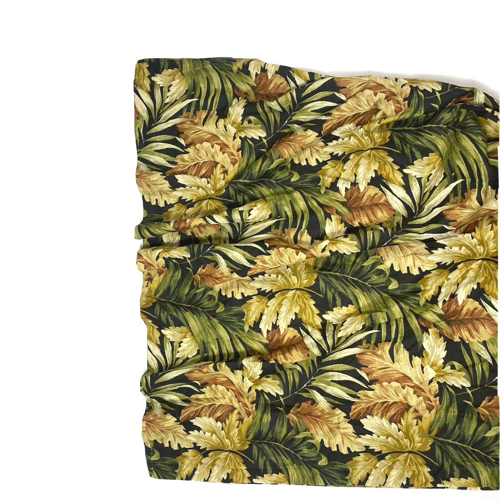 Vintage Custom Curtains 2 Tropical Coastal Drapes Panels Pair Palm 80 Long Green gallery