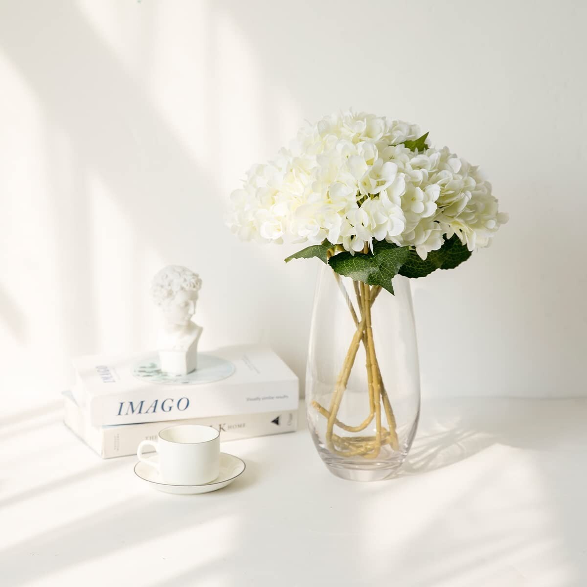 3pcs 25in Artificial Realistic Hydrangea Flowers 3D Real Touch 25in Extra Long gallery