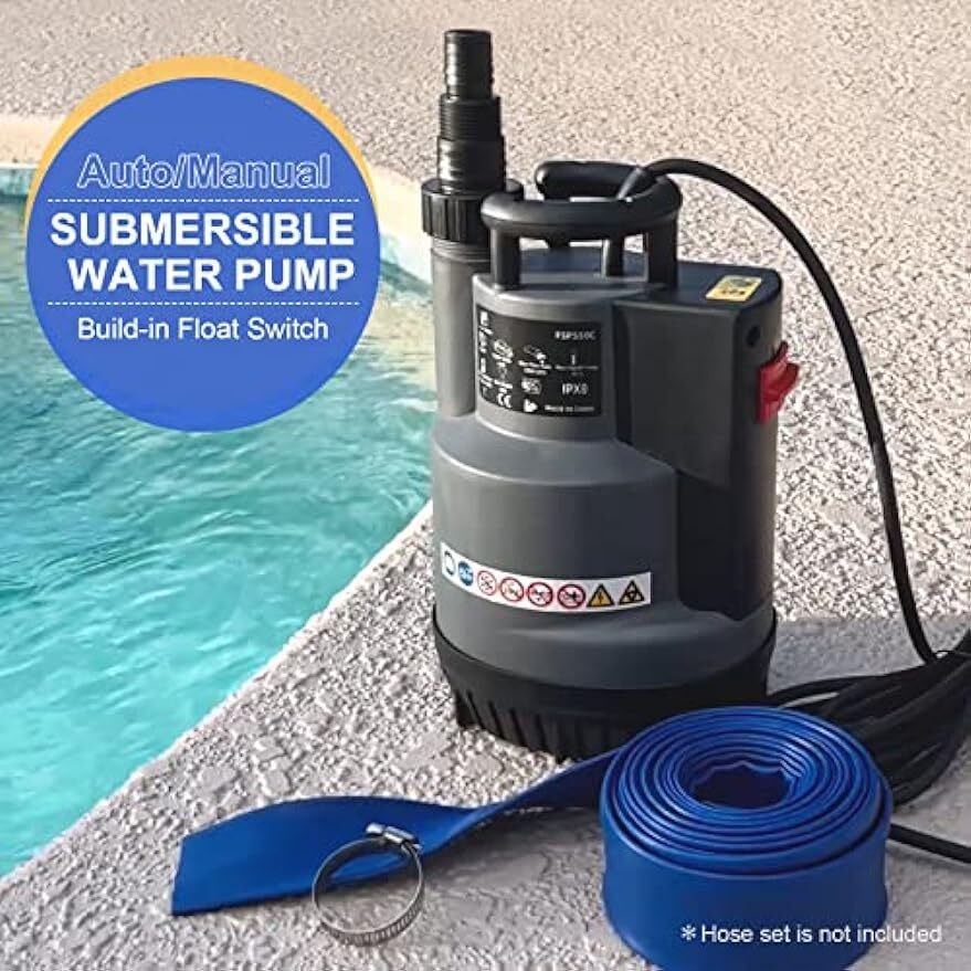 1/2HP Sump Pump Submersible Utility Pump 2500GPH Pool Tub Garden Pond Draining gallery
