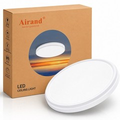 NEW Airand LED Ceiling Light Flush Mount 20 Watt 1850 Lumens 5000K Daylight IP44