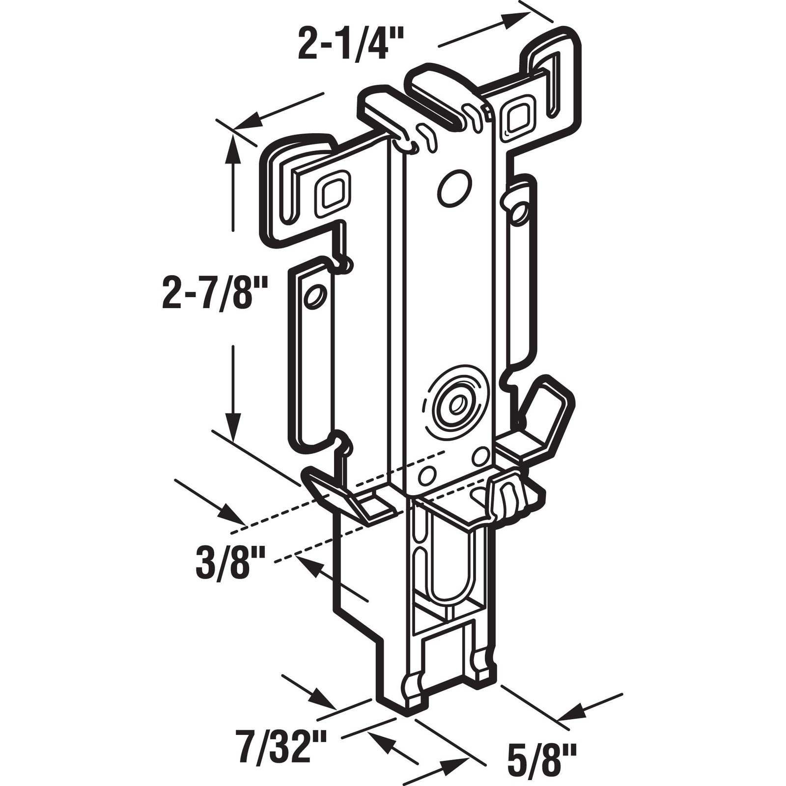 2 Count Silver Closet Door Guide Assembly Sliding Door Replacement Hardware gallery