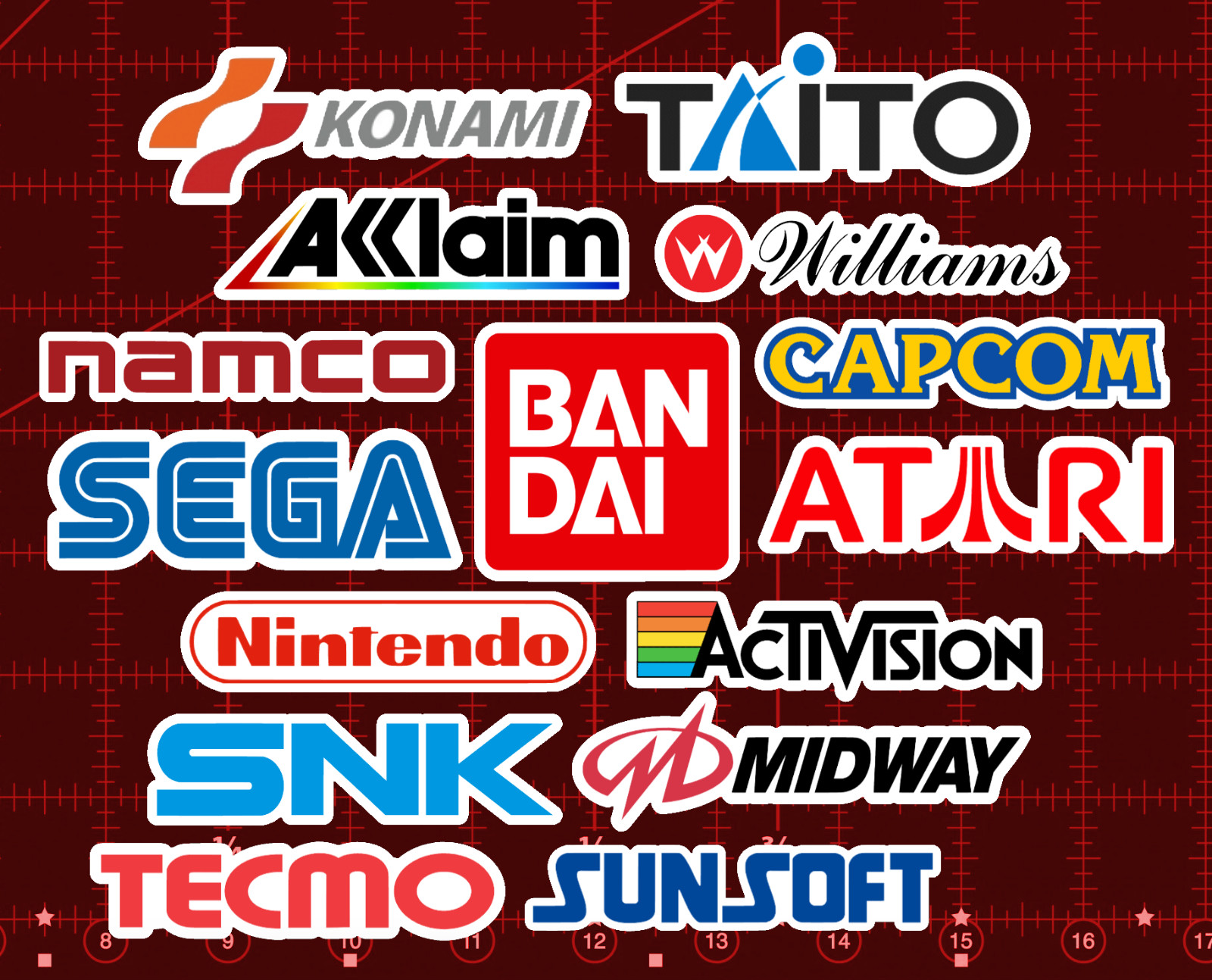 15 Arcade Company Stickers - White, Clear or Holographic - Video Games Pac-Man gallery