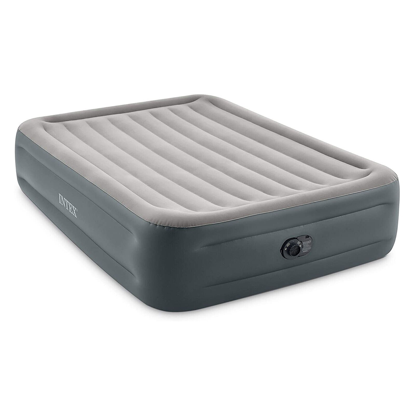 Intex Dura Beam Essential Rest Blow Up Queen Mattress Air Bed with Built In Pump gallery