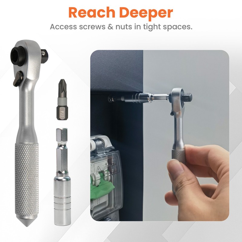42pcs Precision Ratchet Screwdriver Set Repair Tool Kit Torque Wrench Sockets gallery