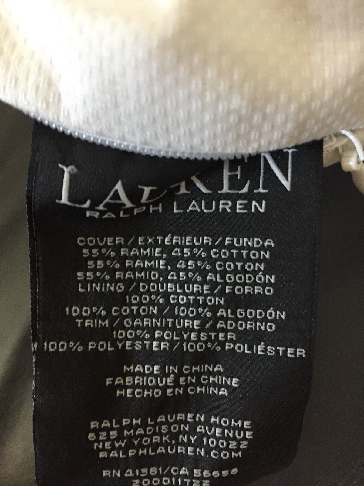 Ralph Lauren DEVON CROCHET Decorative PILLOW Cream 18" x 18" New w/tags Rare gallery
