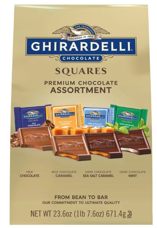 GHIRARDELLI Premium Assorted Chocolate SQUARES, 23.6 oz Bag Holiday Snack Kosher gallery