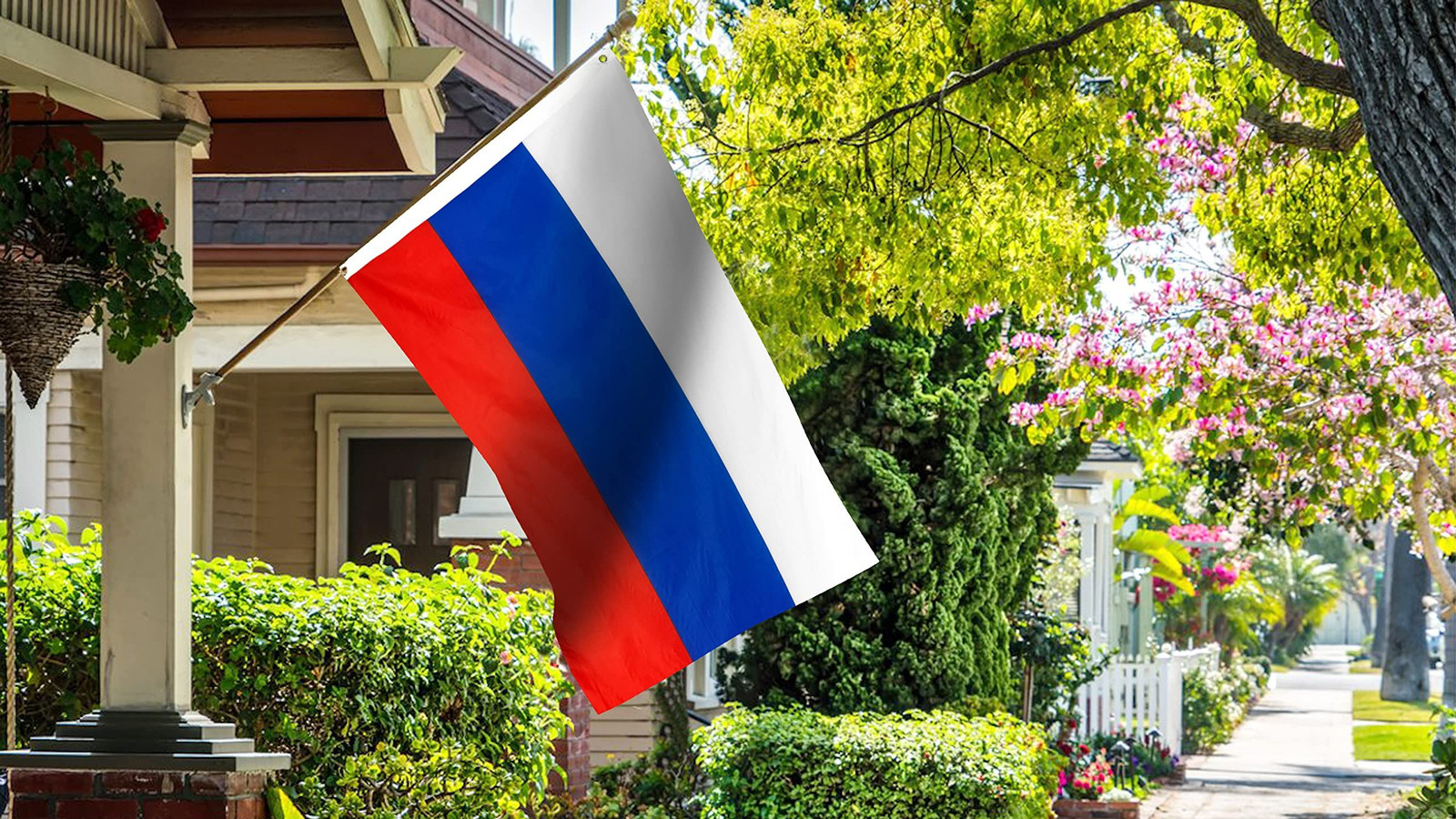 DANF Russia Flag 3x5 Ft Thick Polyester, Fade Resistant, feet, Black gallery