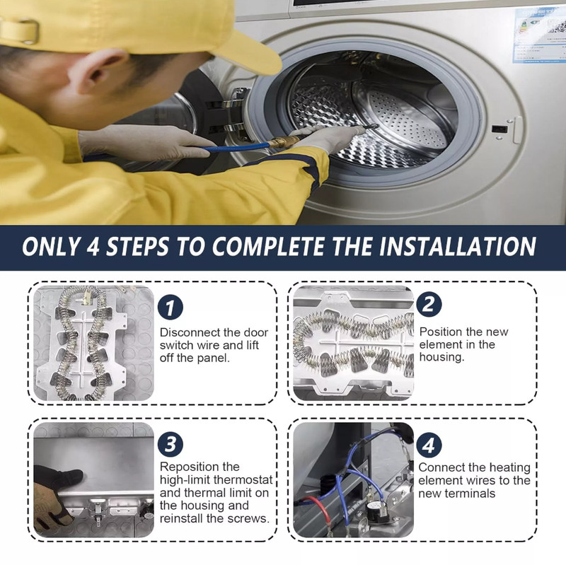Dryer Heating Element for Samsung DVE(G)50M7450 VE45N5300 000 DV45H7200EW/A2 DV5 gallery