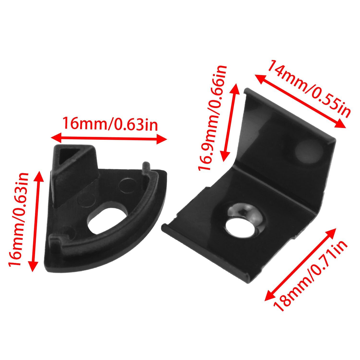 Lovelysp V-Shape LED Channel Metal Mounting Clips LED Channel End Caps Steel ... gallery