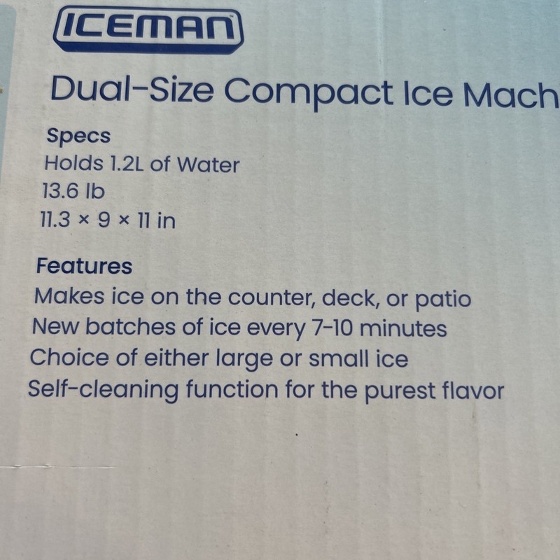 ICEMAN Dual-Size Ice Maker Countertop - 9 Cubes in 7 Mins, 22lbs/24hrs, gallery