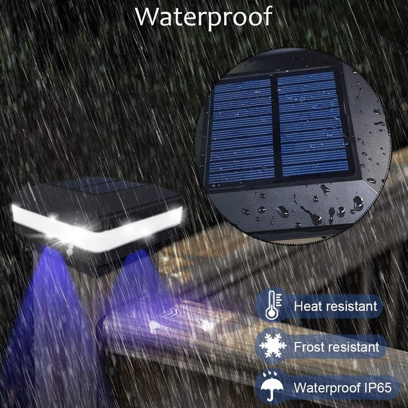 10PACK Black SOLAR LED DECK POST CAP LIGHT 4"x4" 5"x5" 6"x6" Outdoor Garden Lamp gallery