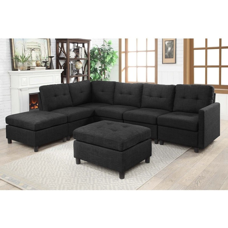 Modular Sectional Sofa Set - Modern Fabric Upholstered Couch for Living Room gallery