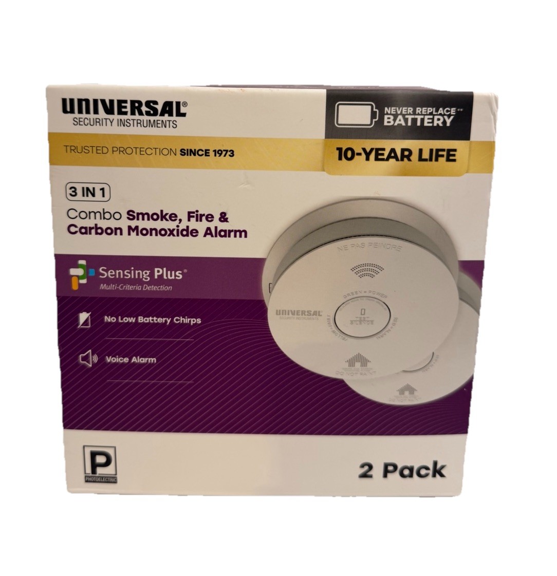 USI 2 Pack 10-Year Battery Combination Smoke & Carbon Monoxide Detector New gallery
