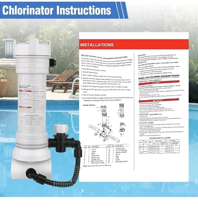 Vicua 320 Pool Chlorinator Automatic Chlorine/Bromine Inline Feeder... gallery