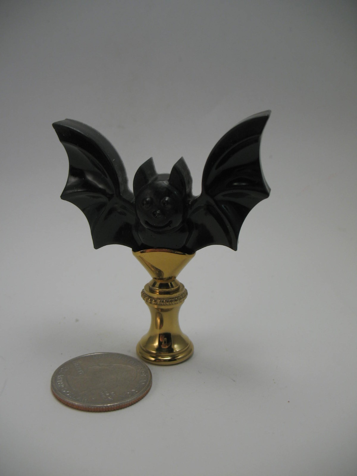 Lamp Finial Halloween Black Bat Made by Seller Novelty B19y gallery