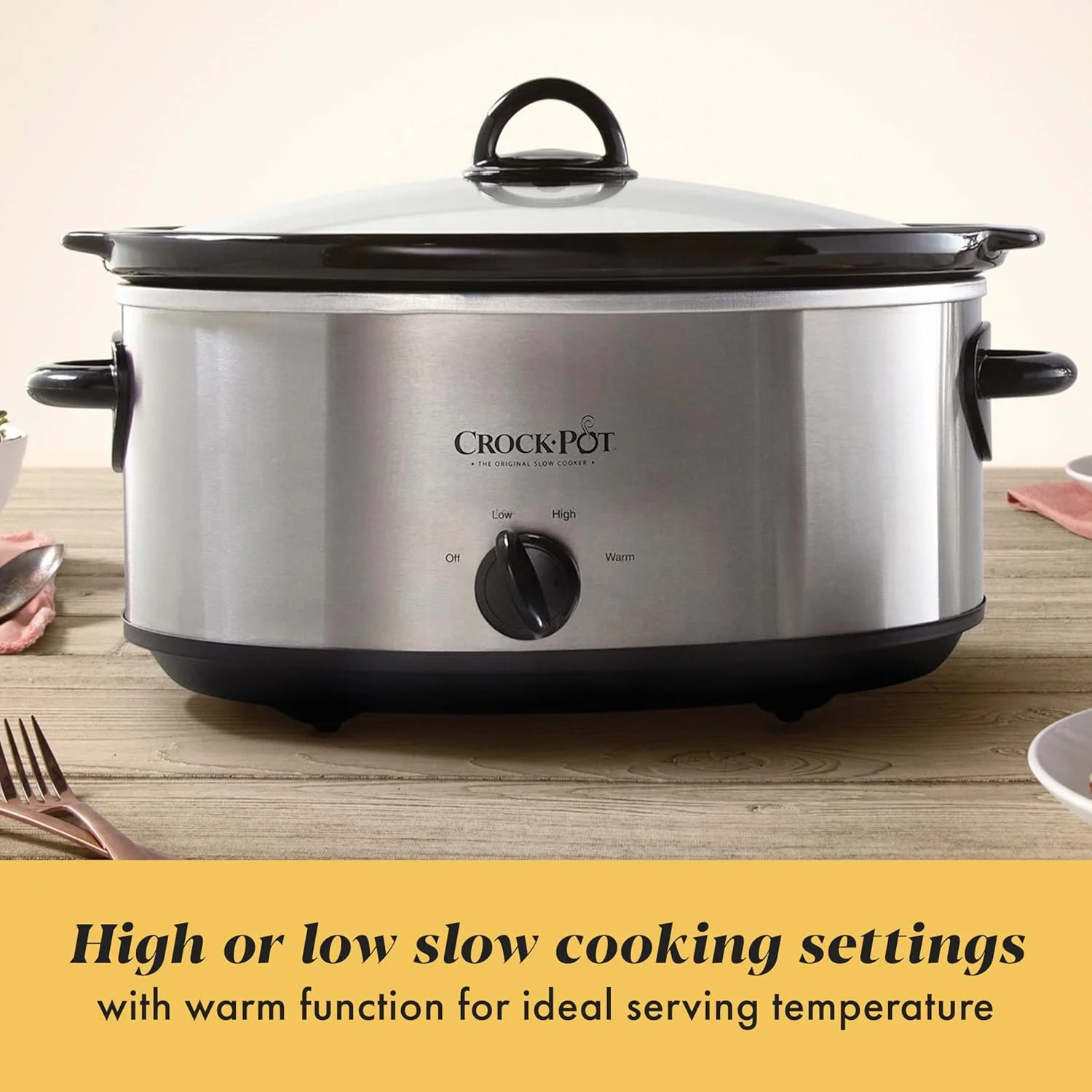 Crock-Pot 7-Quart Manual Slow Cooker, Family Size Serves 8+ People & Fits 6-lb R gallery