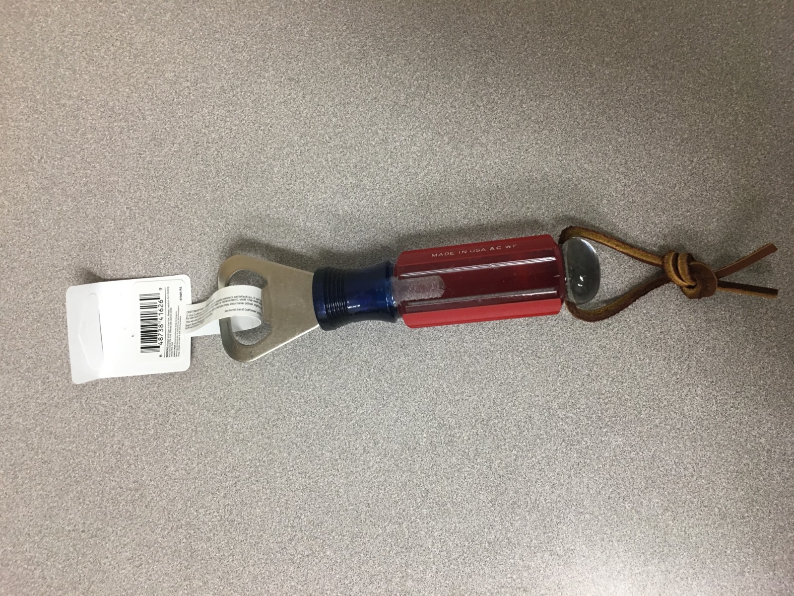 Craftsman Multicolored Plastic/Stainless Steel Manual Bottle Opener gallery