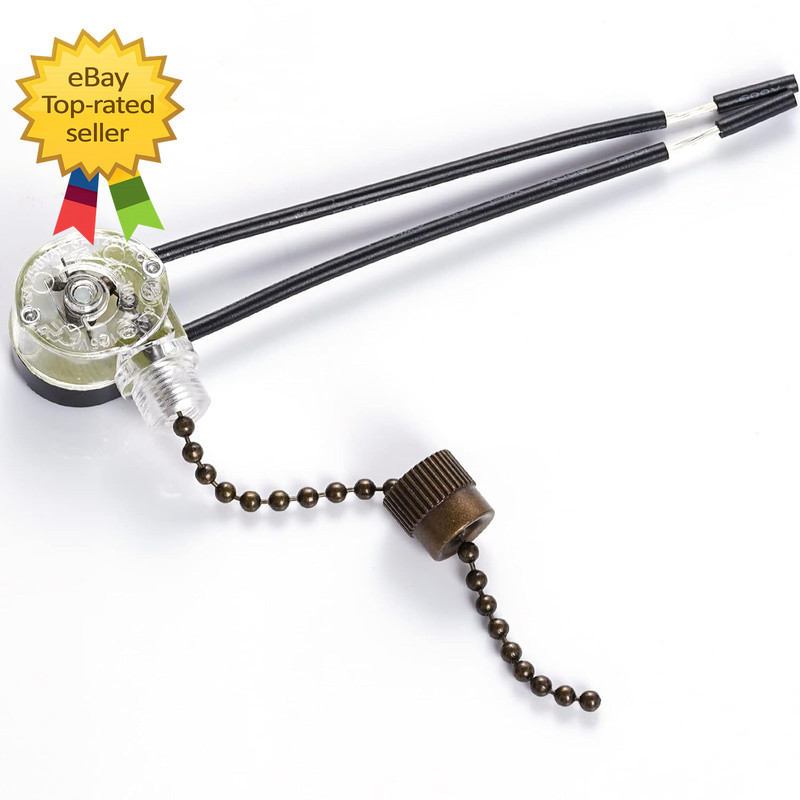 3 Pack Ceiling Fan Pull Chain Switch Zing Ear ZE 109 Two-Wire Light Switch Contr gallery