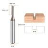 2pcs Straight Router Bit 1/4 Shank 1/8" Cutting Dia 2 Flutes 0.51" YG6 Carbide gallery