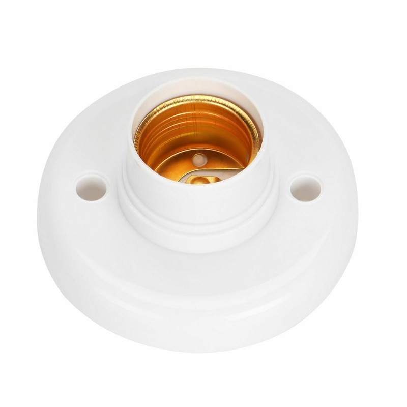 E27 Light Bulb Screw Cap Socket Adapter Pendant Lamp Round Fixing Base Holder gallery