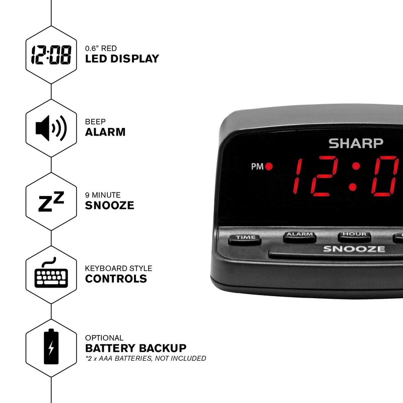 Super Extremely Extra Loud Alarm Clock for Very Heavy Sleeper Battery Backup NEW gallery